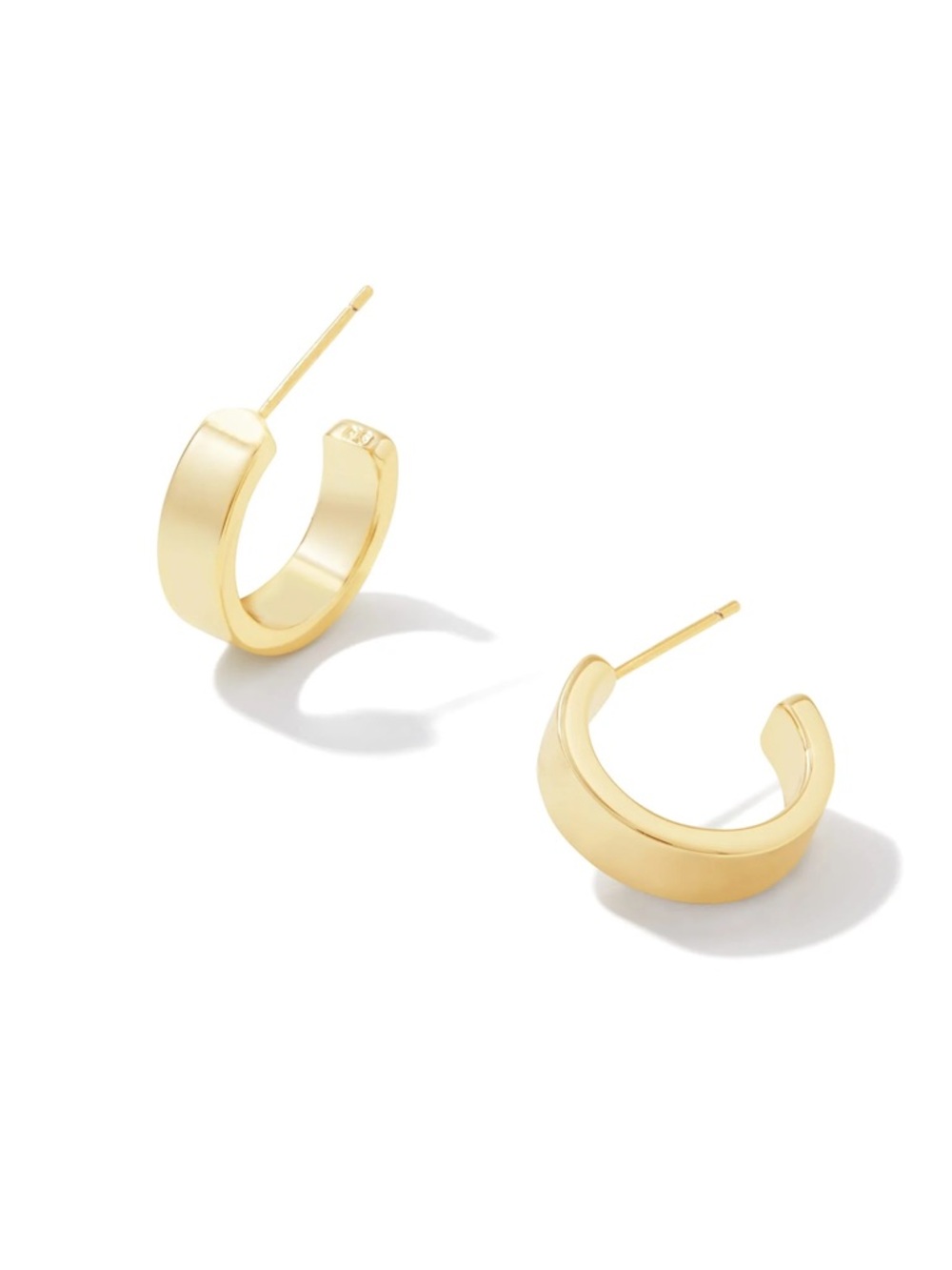 Kendra Scott Gold Henry Huggie Open Hoop Stud Earrings